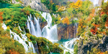 Colorful Plitvice Lakes National Park
