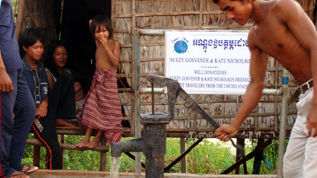 Friendly Planet sponsored well in Cambodian village